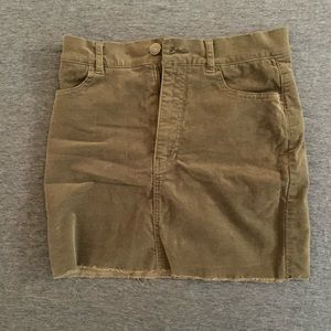 F21 olive green skirt